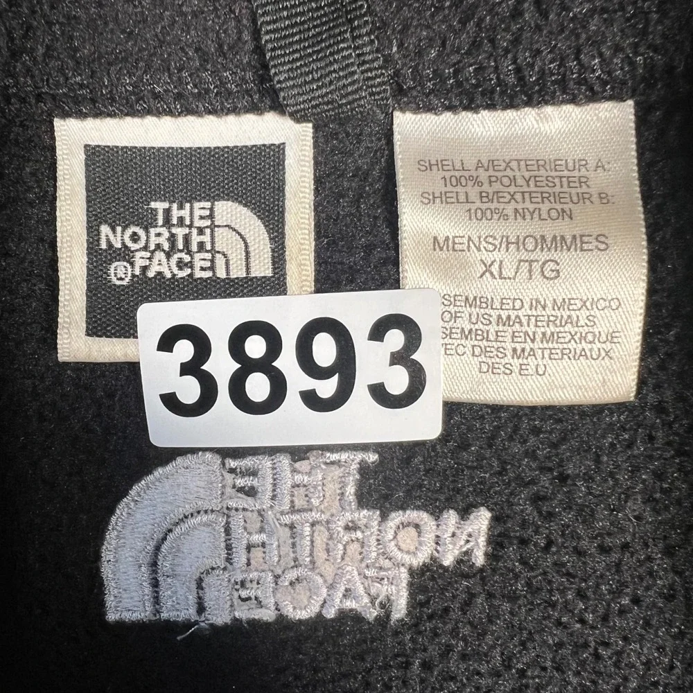 The North Face Mens XL Black Full Zip Fleece Jacket Denali Style